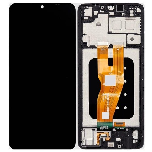 DISPLAY LCD + TOUCHSCREEN DISPLAY COMPLETO + FRAME PER SAMSUNG GALAXY A05 A055F NERO ORIGINALE (SERVICE PACK)