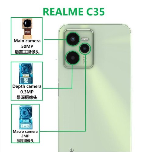 CAMERA POSTERIORE 50MP PER REALME C35 (RMX3511) / REALME NARZO 50A PRIME (RMX3516) ORIGINALE