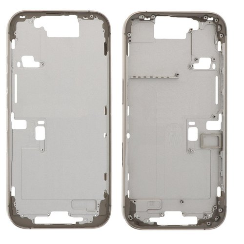COVER CENTRALE A PER APPLE IPHONE 16 PRO 6.3 TITANIO NATURALE OEM (SENZA PULSANTE DELLA FOTOCAMERA + CAVO)