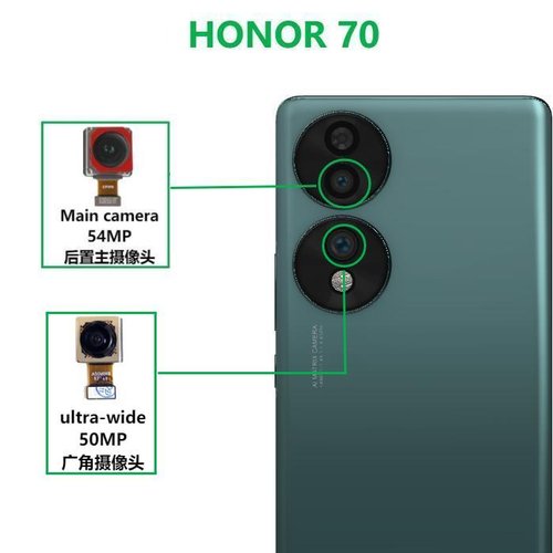 ANGOLO AMPIO CAMERA POSTERIORE PICCOLO 50MP PER HUAWEI HONOR 70 (FNE-AN00 FNE-NX9)