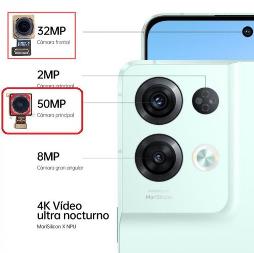 CAMERA ANTERIORE 32MP PER OPPO RENO8 PRO (CPH2357) / RENO 8 PRO+ 5G (PFZM10) ORIGINALE