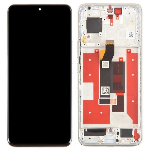 TOUCHSCREEN + DISPLAY OLED DISPLAY COMPLETO + FRAME PER HONOR 90 5G (REA-AN00 REA-NX9) ARGENTO ORIGINALE