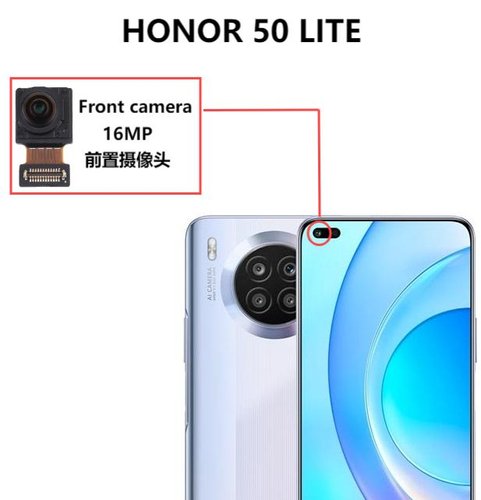 CAMERA ANTERIORE 16MP PER HUAWEI NOVA 8I (NEN-L22 NEN-LX1) / HONOR 50 LITE (NTN-L22 NTN-LX1 NTN-LX3)