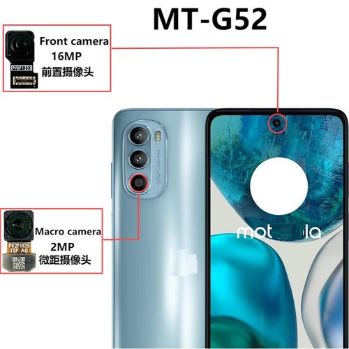 CAMERA ANTERIORE 16MP PER MOTOROLA MOTO G52 (XT2221) ORIGINALE