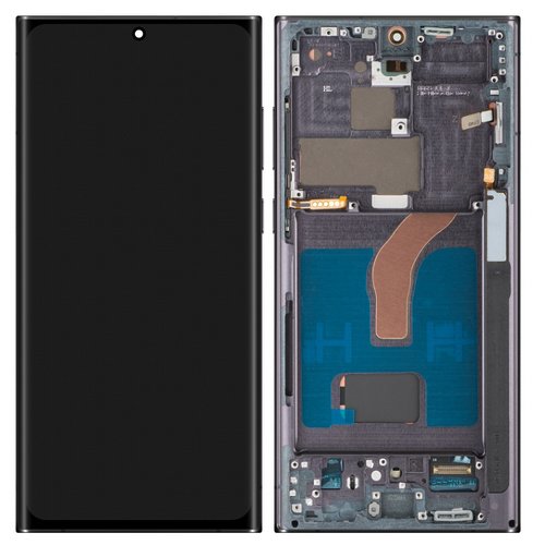 TOUCHSCREEN + DISPLAY AMOLED DISPLAY COMPLETO + FRAME PER SAMSUNG GALAXY S22 ULTRA 5G S908B NERO OEM