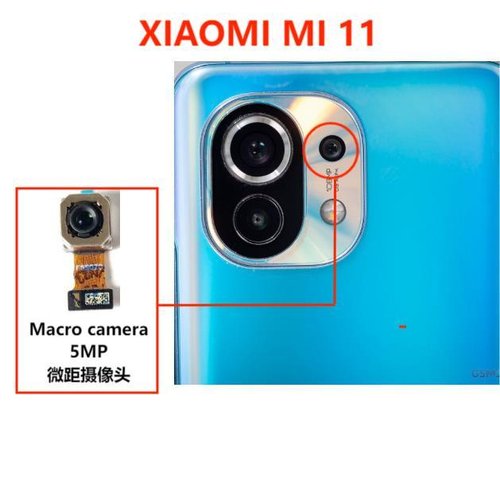 CAMERA MACRO 5MP PER XIAOMI MI 11 5G (M2011K2C M2011K2G) / MI 11 LITE 5G (M2101K9G) / MI 11 LITE 5G NE (2109119DG 2107119DC 2109119DI)