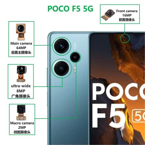 CAMERA POSTERIORE 64MP PER XIAOMI POCO F5 (23049PCD8G 23049PCD8I) ORIGINALE