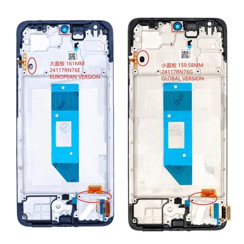 (Prenotazione) DISPLAY AMOLED + TOUCHSCREEN DISPLAY COMPLETO SENZA FRAME PER XIAOMI REDMI NOTE 14 4G (24117RN76G) / REDMI NOTE 14 5G (24094RAD4G) / POCO M7 PRO 5G (2409FPCC4G 2409FPCC4I) NERO ORIGINALE (MISURA 159.58 MM)