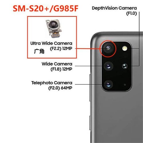 ANGOLO AMPIO CAMERA POSTERIORE PICCOLO PER SAMSUNG GALAXY S20 PLUS S20+ G985F