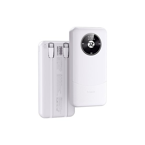 REMAX RPP-38 22.5W BANCA DI POTERE 20000MAH + DISPLAY DIGITALE + TYPE-C / LIGHTNING BIANCO (SUPPORTATO IPHONE 17 / 17 PRO / 17 PRO MAX / 17 AIR)