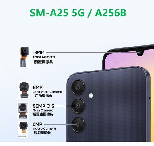 CAMERA ANTERIORE 13MP PER SAMSUNG GALAXY A25 5G A256B ORIGINALE
