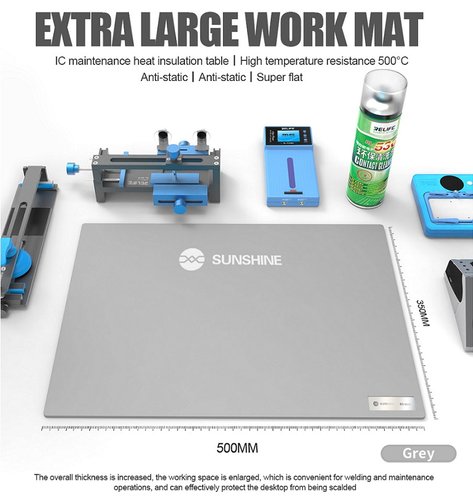 SUNSHINE SS-004F CUSCINETTO ISOLANTE AVANZATO RESISTENTE ALLE ALTE TEMPERATURE ANTISTATICO ANTISCIVOLO GRIGIO