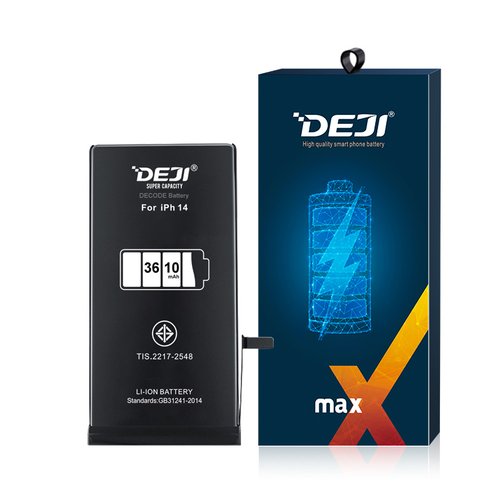 DEJI BATTERIA DE GRANDE CAPACITA (3610 MAH) PER APPLE IPHONE 14 6.1 (DIAGNOSTICABILE BATTERIA NON È NECESSARIA LA SALDATURA CAVO BATTERIA ORIGINALE NESSUN MESSAGGIO "PARTE SCONOSCIUTA") (RICHIEDE AGGIORNAMENTO ALL'ULTIMA VERSIONE)