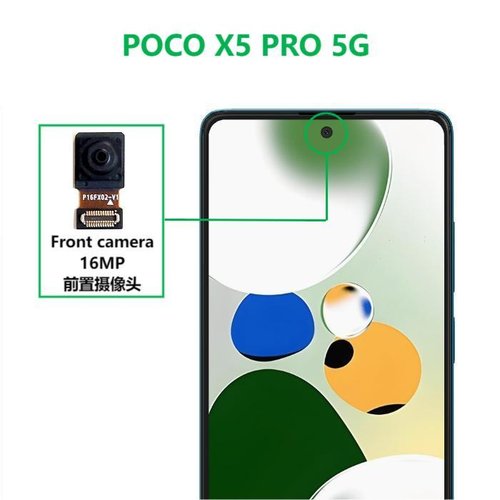 CAMERA ANTERIORE 16MP PER XIAOMI POCO X5 PRO 5G (22101320G 22101320I) ORIGINALE