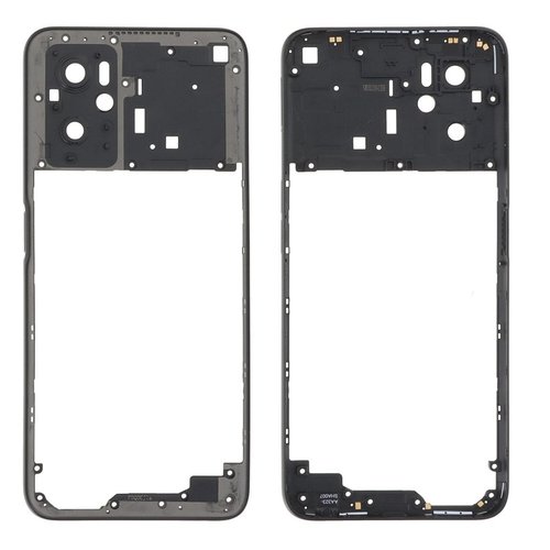 COVER CENTRALE B PER OPPO A76 (CPH2375) NERO ORIGINALE
