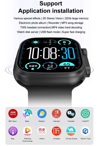 OROLOGIO INTELLIGENTE + CARICATORE MAGNETICO PER WATCH ULTRA 3 NERO