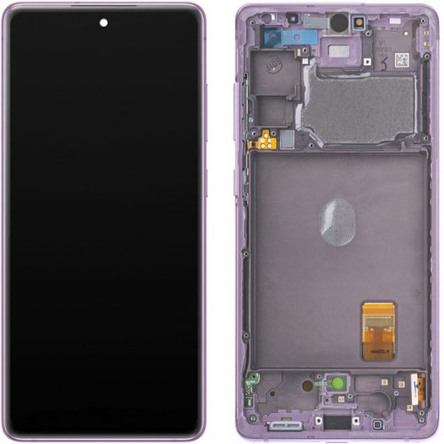 DISPLAY LCD + TOUCHSCREEN DISPLAY COMPLETO + FRAME + ANTENNA PER SAMSUNG GALAXY S20 FE 5G / S20 LITE G781B ROSA / VIOLET ORIGINALE (SERVICE PACK)