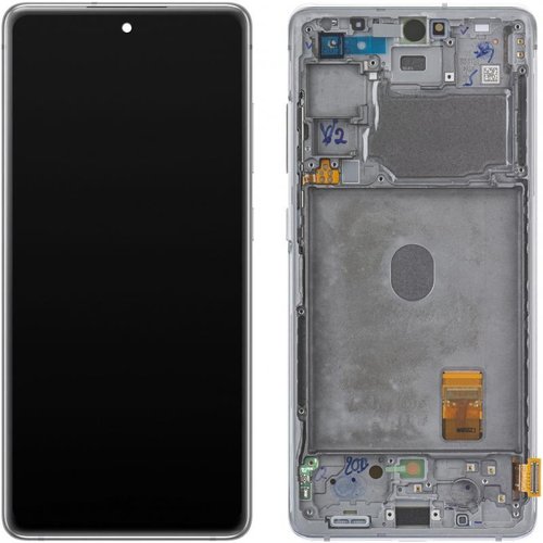 DISPLAY LCD + TOUCHSCREEN DISPLAY COMPLETO + FRAME + ANTENNA PER SAMSUNG GALAXY S20 FE 5G / S20 LITE G781B BIANCO&nbsp;ORIGINALE&nbsp;(SERVICE PACK)