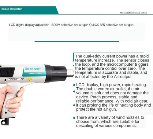 (Prenotazione) STAZIONE ARIA CALDA QUICK 885W 1800W 220V PER RIPARAZIONE