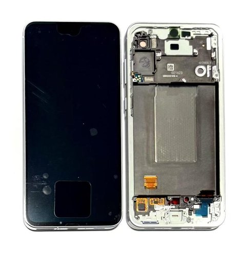 TOUCHSCREEN + DISPLAY AMOLED DISPLAY COMPLETO + FRAME PER SAMSUNG GALAXY A56 5G A566B VERDE OLIVA ORIGINALE (SERVICE PACK)