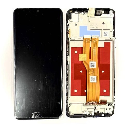 TOUCHSCREEN + DISPLAY LCD DISPLAY COMPLETO + FRAME PER SAMSUNG GALAXY A07 A075B A075F NERO ORIGINALE (SERVICE PACK)