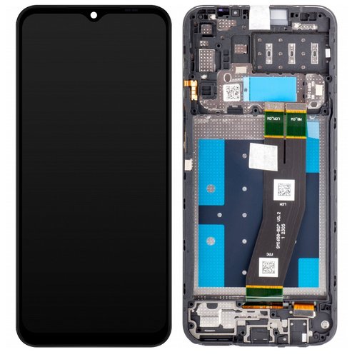DISPLAY LCD + TOUCHSCREEN DISPLAY COMPLETO + FRAME PER  SAMSUNG GALAXY A14 A145P A145R NERO EU (EUROPE VERSION) (FLEX NERO)