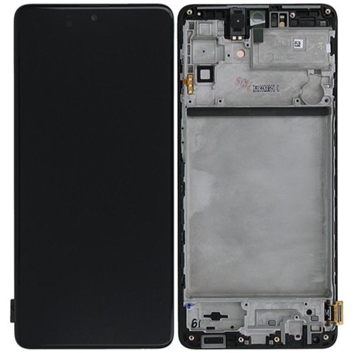 DISPLAY LCD + TOUCHSCREEN DISPLAY COMPLETO + FRAME PER SAMSUNG GALAXY M51 M515F NERO SCHERMO SERVICE PACK + FRAME (NON ORIGINALE)