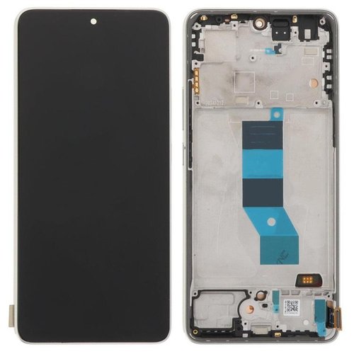 TOUCHSCREEN + DISPLAY OLED DISPLAY COMPLETO + FRAME PER XIAOMI POCO M7 PRO 5G (2409FPCC4G 2409FPCC4I) ARGENTO / ORO ORIGINALE (SERVICE PACK)