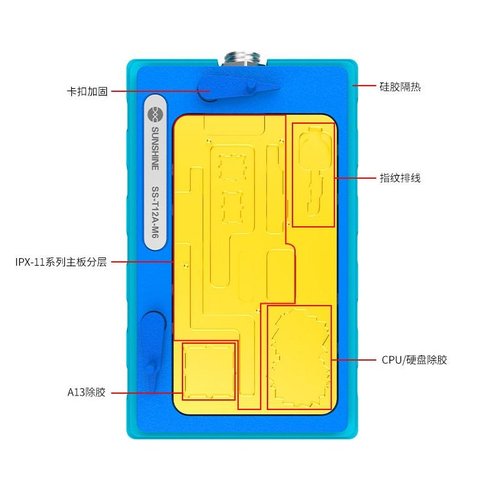 SUNSHINE SS-T12A-M6 STAMPO SCHEDA MADRE PER APPLE IPHONE X / XS / XS MAS / 11 / 11 PRO / 11 PRO MAX / A13 / HOME + IMPRONTE FLEX