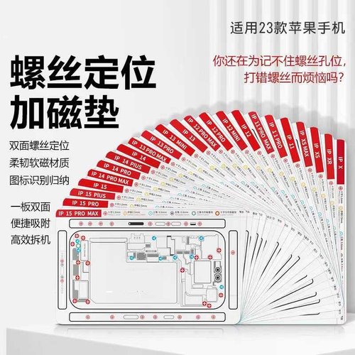 YCS TAMPONE MAGNETICO DI STOCCAGGIO DELLA VITE DI RIPARAZIONE PER APPLE IPHONE 15 PRO 6.1 / IPHONE 15 PRO MAX 6.7