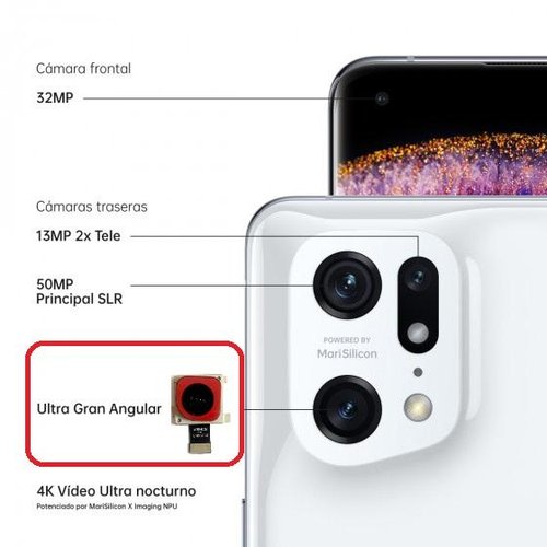 ANGOLO AMPIO CAMERA POSTERIORE PICCOLO 50MP PER OPPO FIND X5 (PFFM10 CPH2307) ORIGINALE