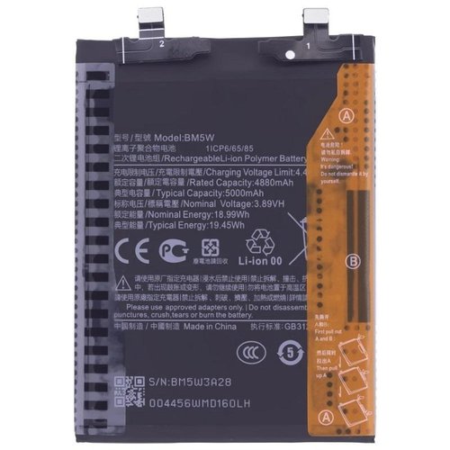 BATTERIA BM5W PER XIAOMI POCO F6 PRO 5G (23113RKC6G) / XIAOMI 14T PRO (2407FPN8EG) / K70 PRO (23117RK66C)