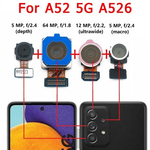 CAMERA POSTERIORE 64MP PER SAMSUNG GALAXY A52 A525F / A52 5G A526B / A72 A725F / A72 5G A726B / A52S 5G A528B