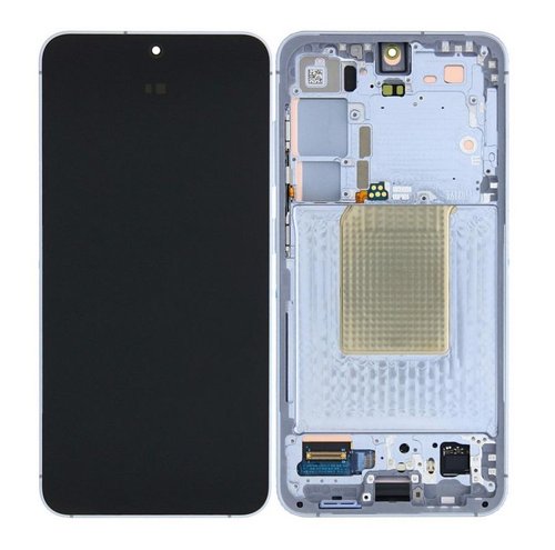 TOUCHSCREEN + DISPLAY AMOLED DISPLAY COMPLETO + FRAME PER SAMSUNG GALAXY S24 5G S921B BLU ORIGINALE (SERVICE PACK)