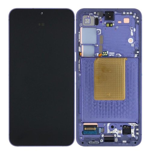 TOUCHSCREEN + DISPLAY AMOLED DISPLAY COMPLETO + FRAME PER SAMSUNG GALAXY S24 5G S921B VIOLA ORIGINALE (SERVICE PACK)