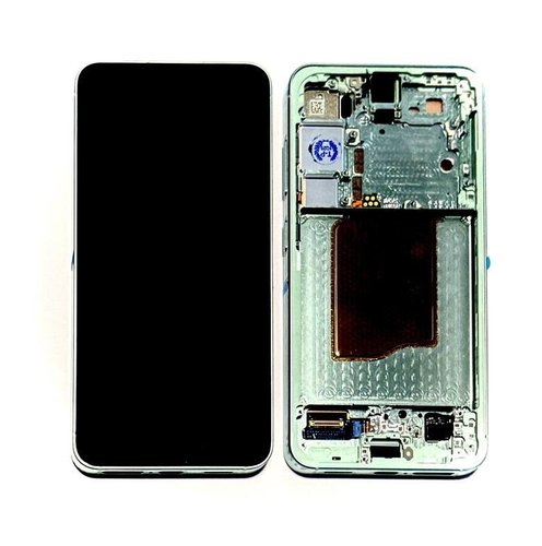 TOUCHSCREEN + DISPLAY AMOLED DISPLAY COMPLETO + FRAME PER SAMSUNG GALAXY S25 5G S931B VERDE MENTA SCHERMO SERVICE PACK + FRAME (NON ORIGINALE)