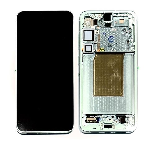 TOUCHSCREEN + DISPLAY AMOLED DISPLAY COMPLETO + FRAME PER SAMSUNG GALAXY S25 PLUS / S25+ 5G S936B VERDE MENTA ORIGINALE (SERVICE PACK)