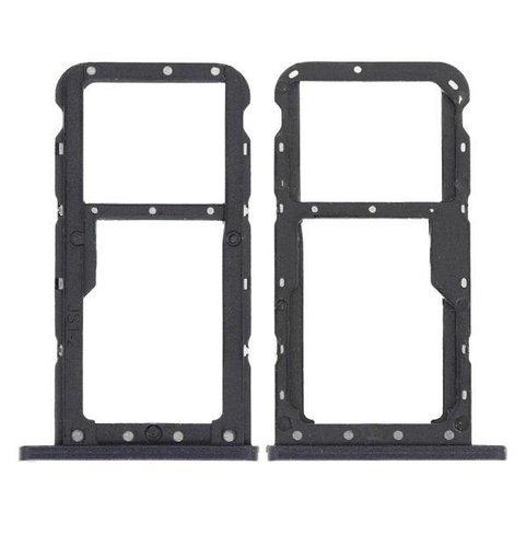 DUAL SIM TRAY PER HUAWEI P20 LITE / NOVA 3E ANE-LX1 ANE-L21 NERO