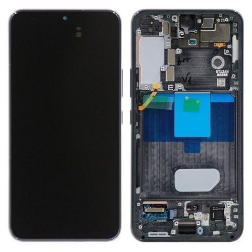 TOUCHSCREEN + DISPLAY AMOLED DISPLAY COMPLETO + FRAME PER SAMSUNG GALAXY S22 5G S901B NERO ORIGINALE (SERVICE PACK)