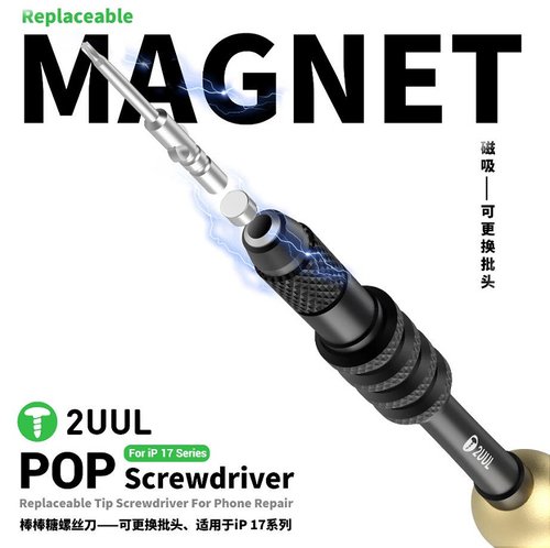 2UUL SD87 POP CACCIAVITE CON PUNTE INTERCAMBIABILI PER IPHONE 17 / 17 AIR / 17 PRO / 17 PRO MAX