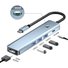5 IN 1 HUB ADATTATORE ALLUMINIO SCHERMO SPENTO CON UN CLIC MODEL BYL-2319 USB-C TO (3 USB 3.0 / PD100W / HDMI 4K30HZ) (CON IMBALLAGGIO)