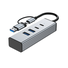 4 IN 2 HUB ADATTATORE ALLUMINIO MODEL BYL-2433TU USB-A / USB-C TO (2 USB-A 3.2 2 USB-C 3.2) (CON IMBALLAGGIO)