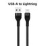 CAVO DATI DA 2.4A USB-A A LIGHTNING RICARICA LUNGHEZZA 1M (NERO)