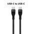 CAVO DATI DA 60W USB-C / TYPE-C A USB-C / TYPE-C RICARICA RAPIDA LUNGHEZZA 1M (NERO)