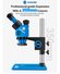SUNSHINE M9T-B11 MICROSCOPIO TRINOCULARE 6X-45X TRINOCULAR PERRIPARAZIONE MOBILE + LUCE LED AD ANELLO REGOLABILE BLU - 6