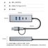 4 IN 2 HUB ADATTATORE ALLUMINIO MODEL BYL-2433TU USB-A / USB-C TO (2 USB-A 3.2 2 USB-C 3.2) (CON IMBALLAGGIO) - 6