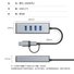 4 IN 2 HUB ADATTATORE ALLUMINIO MODEL BYL-2434TU USB-A / USB-C TO (4 USB-A 3.2) (CON IMBALLAGGIO) - 5