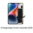 TOUCHSCREEN + DISPLAY OLED DISPLAY COMPLETO PER APPLE IPHONE 14 6.1 JCID OLED VERSIONE SOFT (DIAGNOSTICABILE NON È NECESSARIO TRAPIANTARE L'IC DELLO SCHERMO ORIGINALE) (RICHIEDE AGGIORNAMENTO ALL'ULTIMA VERSIONE)