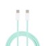 CAVO DATI DA 60W USB-C / TYPE-C A USB-C / TYPE-C RICARICA LUNGHEZZA 1M (VERDE)