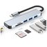 6 IN 1 HUB ADATTATORE ALLUMINIO MODEL BYL-2010N3 TYPE-C TO (USB 3.0 / 2 USB 2.0 / SD / FT / HDMI 4K) (CON IMBALLAGGIO)